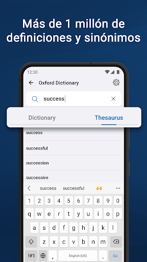 Captura de pantalla de Oxford Dictionary