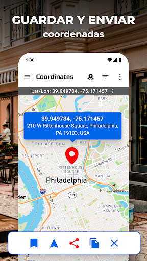 Captura de pantalla de Mapa de coordenadas GPS