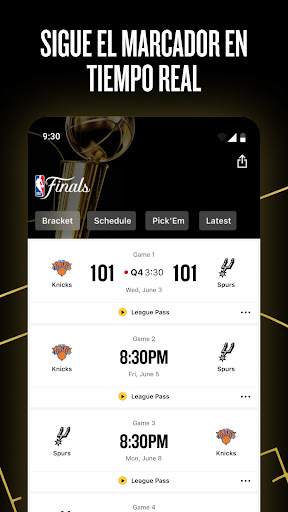 Captura de pantalla de NBA App: baloncesto en directo