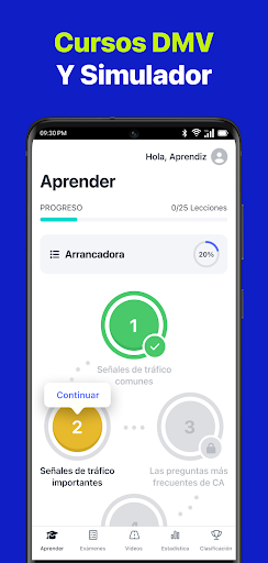 Captura de pantalla de Prueba práctica DMV 2026