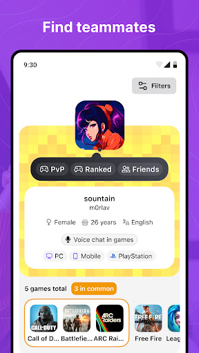 Gameram: Find gaming teammates screenshot