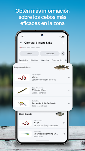 Captura de pantalla de Fishbrain Pronósticos de pesca