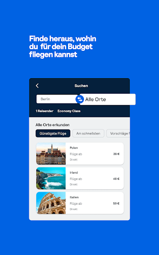 Skyscanner Flüge Hotels Autos Screenshot