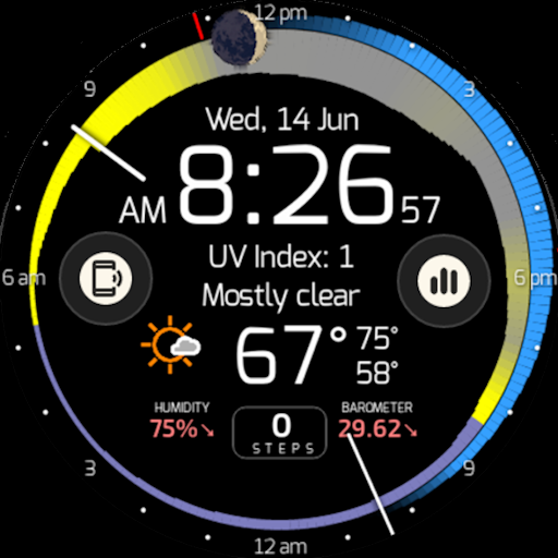 Captura de pantalla de SkyHalo Weather for Wear OS