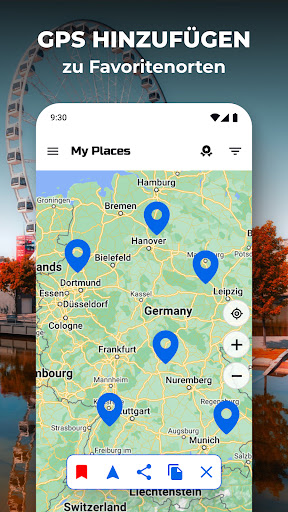 GPS-Koordinatenkarte Screenshot