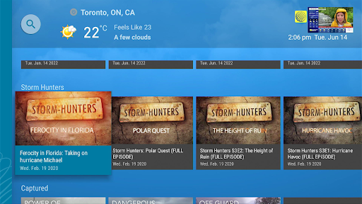 The Weather Network TV App screenshot