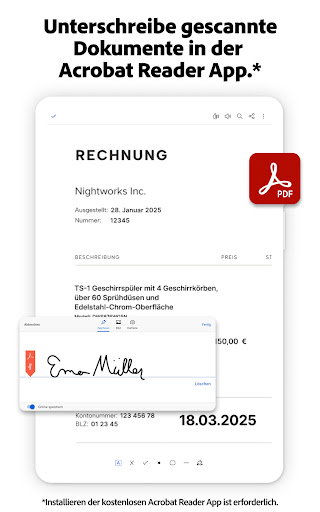 Adobe Scan KI-PDF Scanner, OCR Screenshot