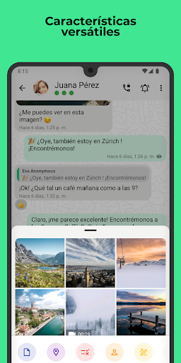 Captura de pantalla de Threema. Mensajero seguro