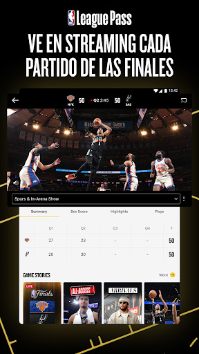 Captura de pantalla de NBA App: baloncesto en directo