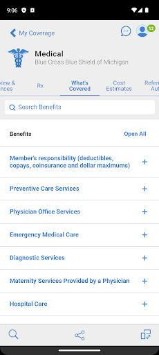 Captura de pantalla de BCBSM