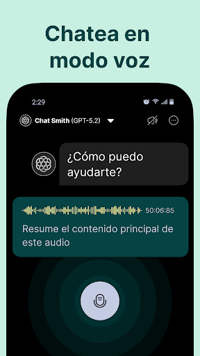 Captura de pantalla de Chat Smith: Chatbot IA Español