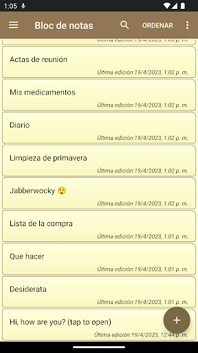 Captura de pantalla de Bloc de notas - notas simples