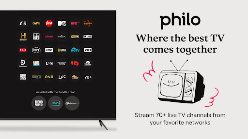 Captura de pantalla de Philo: Shows, Movies, Live TV.