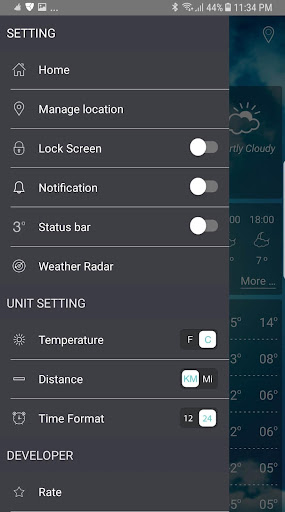 Weather app screenshot