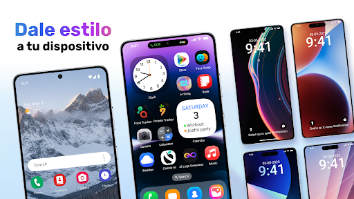 Captura de pantalla de Tema y pantalla de bloqueo