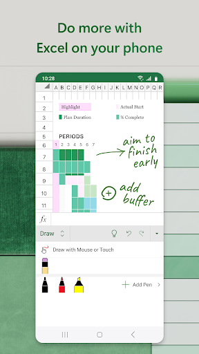 Captura de pantalla de Microsoft Excel: Spreadsheets