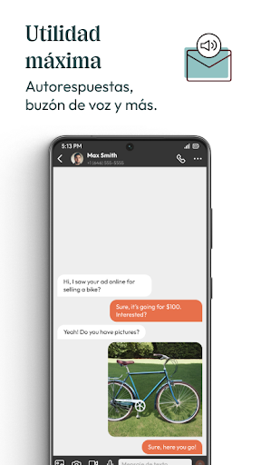 Captura de pantalla de Hushed 2do número de teléfono
