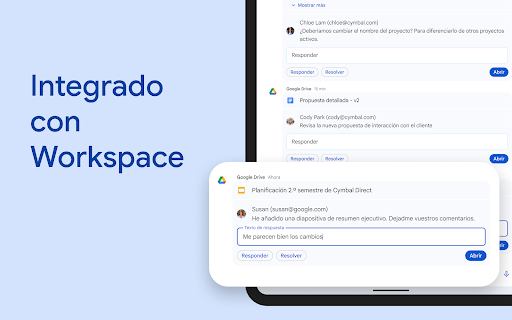 Captura de pantalla de Google Chat