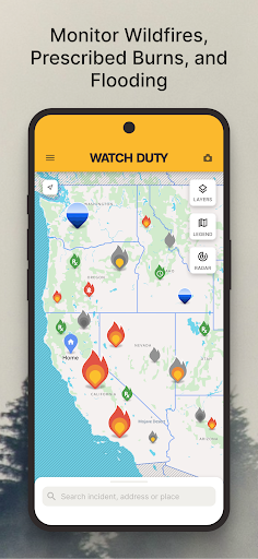 Captura de pantalla de Watch Duty: Wildfire & Floods