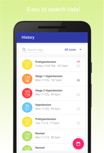 Blood Pressure Diary screenshot