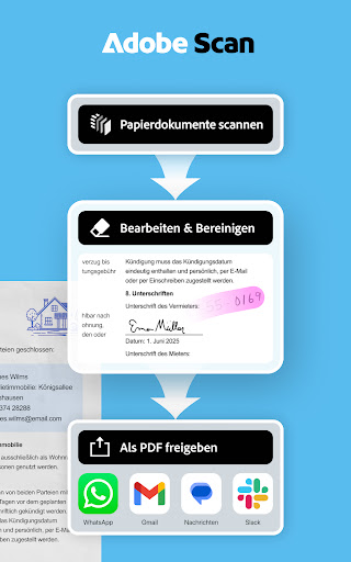 Adobe Scan KI-PDF Scanner, OCR Screenshot