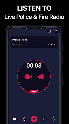 Captura de pantalla de Police Scanner Pro - App