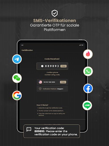 2nd Line Phone Number & eSIM Screenshot