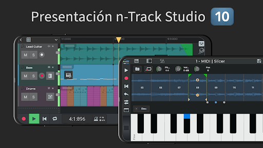 Captura de pantalla de n-Track Studio: crea tu música