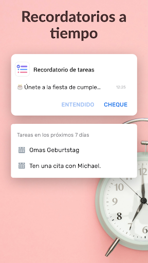 Captura de pantalla de Lista de tareas: Recordatorios