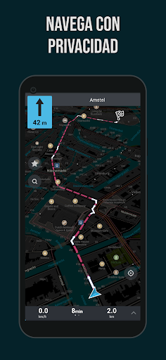 Captura de pantalla de Organic Maps: mapas offline