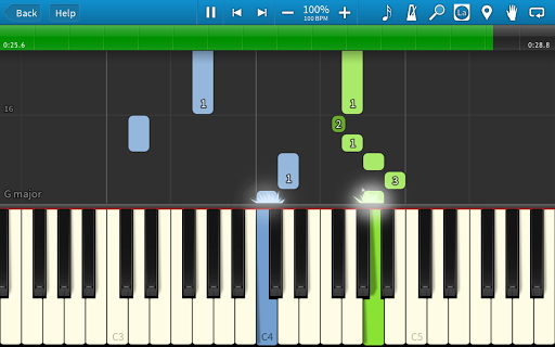 Captura de pantalla de Synthesia