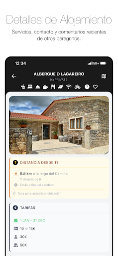 Captura de pantalla de Wise Pilgrim Camino Portugués