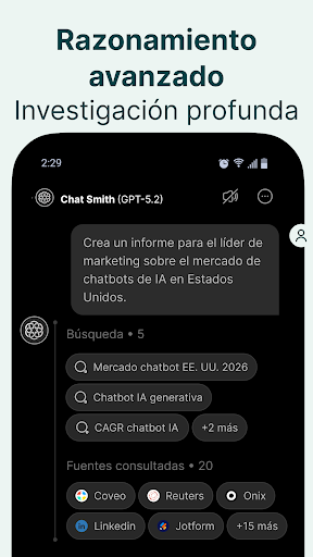 Captura de pantalla de Chat Smith: Chatbot IA Español