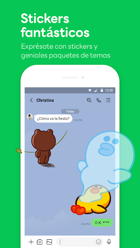 Captura de pantalla de LINE: Llama y mensajea