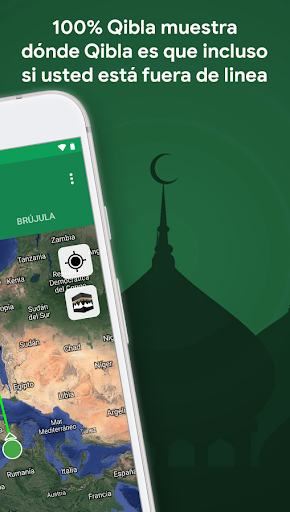 Captura de pantalla de Qibla Brújula, Compass 100%