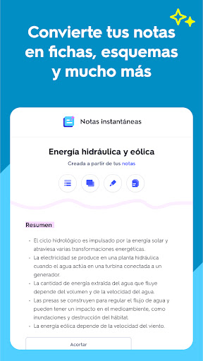 Captura de pantalla de Quizlet: fichas creadas con IA