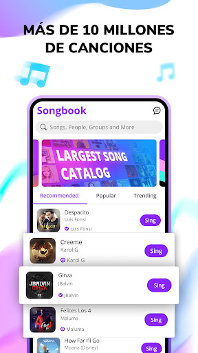 Captura de pantalla de Smule: Canta Karaoke y Graba