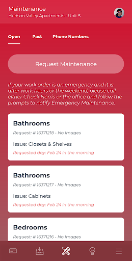 Resident Portal Screenshot