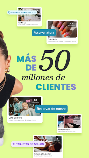 Captura de pantalla de Booksy para clientes