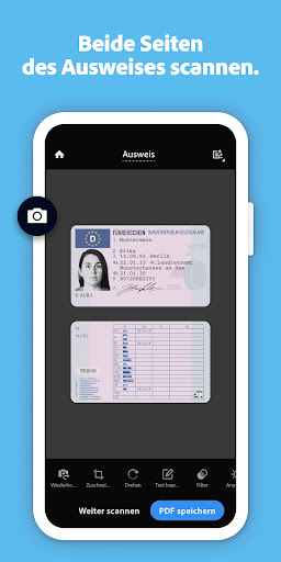 Adobe Scan KI-PDF Scanner, OCR Screenshot