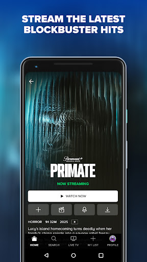 Captura de pantalla de Paramount+