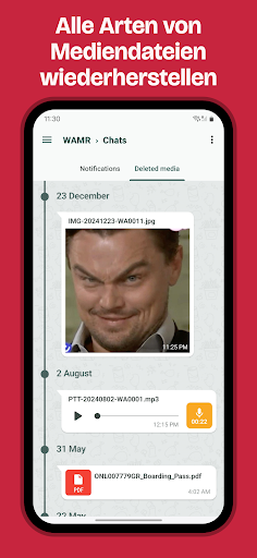 WAMR: gelöschte Nachrichten Screenshot