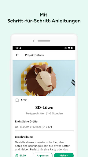 Design Space™: DIY mit Cricut Screenshot
