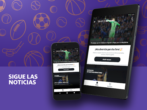 Captura de pantalla de Yahoo Deportes: Fútbol y más