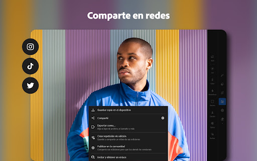 Captura de pantalla de Lightroom: edita fotos y video
