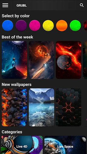 Captura de pantalla de GRUBL Fondos de pantalla vivos