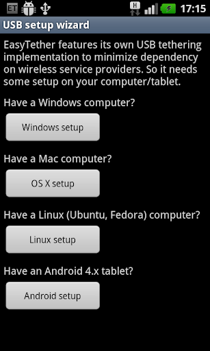 Captura de pantalla de EasyTether Pro