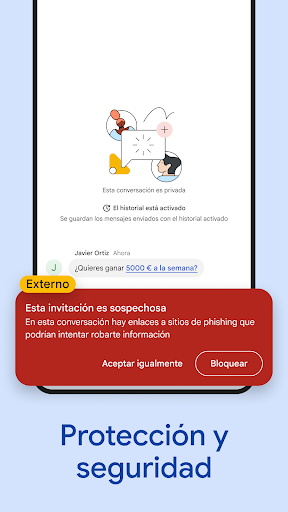 Captura de pantalla de Google Chat