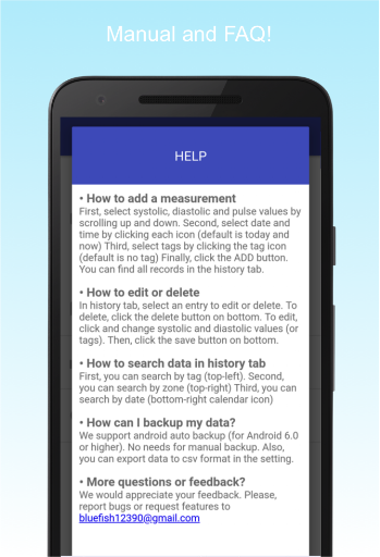 Blood Pressure Diary screenshot