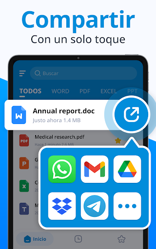 Captura de pantalla de Word Documentos: Abrir Archivo